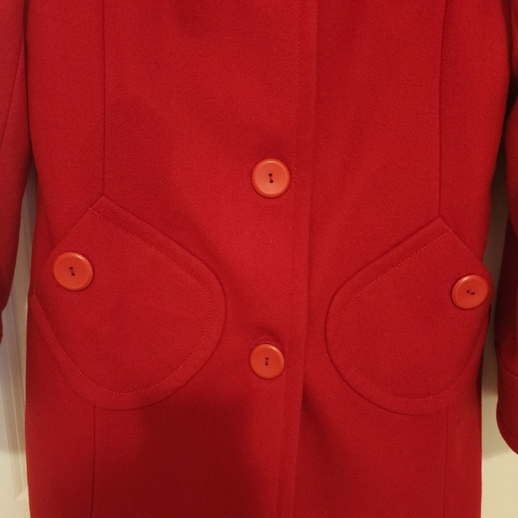 Camaieu Red Button Down Jacket Women - Small to Medium Size - Picture 4 of 6